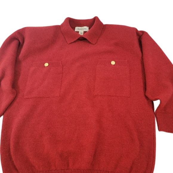 Vintage Ricardo Lenzi Size Medium to Large Angora and Lambswool Red Sweater - Picture 2 of 7